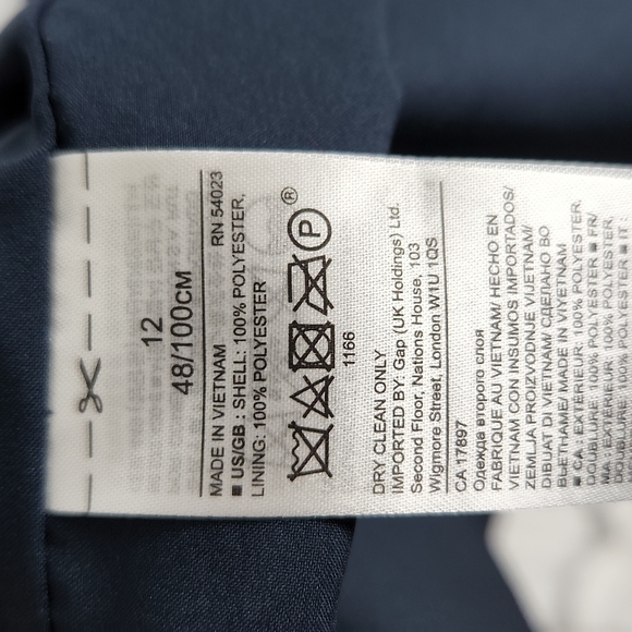 NWOT Banana Republic Preppy Navy and Metallic Silver Stripe Shift Dress Size 12 - Picture 16 of 16